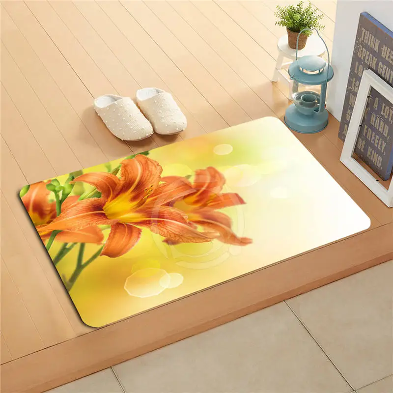 t#y6-1 Custom Natural beautiful flower Doormat Home Decor Door mat Floor Mat Bath Mats foot pad #7.11-UI61 | Дом и сад
