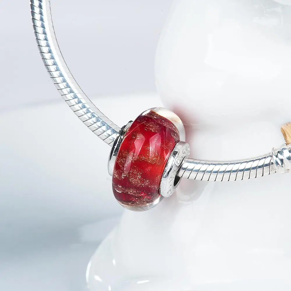 Red Venus glass beads charms 925 Sterling Silver fit Bracelets &amp Bangles for Women Jewelry VDLL037 | Украшения и аксессуары