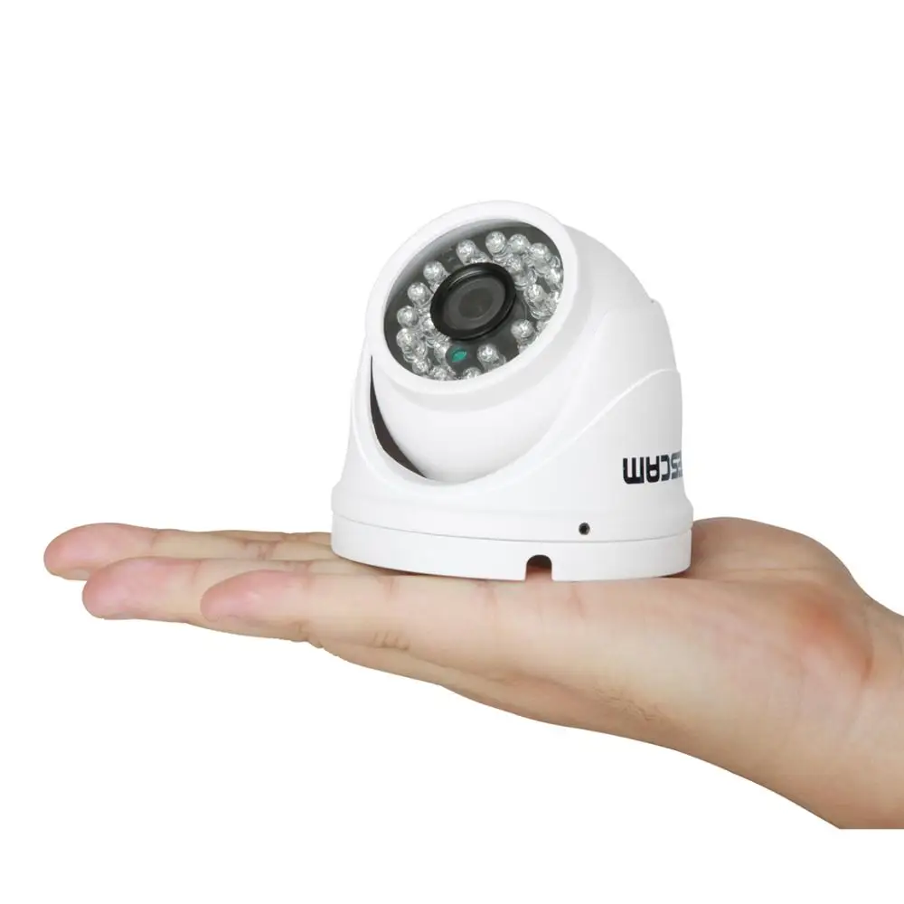 

Escam Peashooter QD520 Mini IP Camera H.264 Onvif P2P HD720P Indoor Night Vision Dome Surveillance Infrared Security CCTV Camera