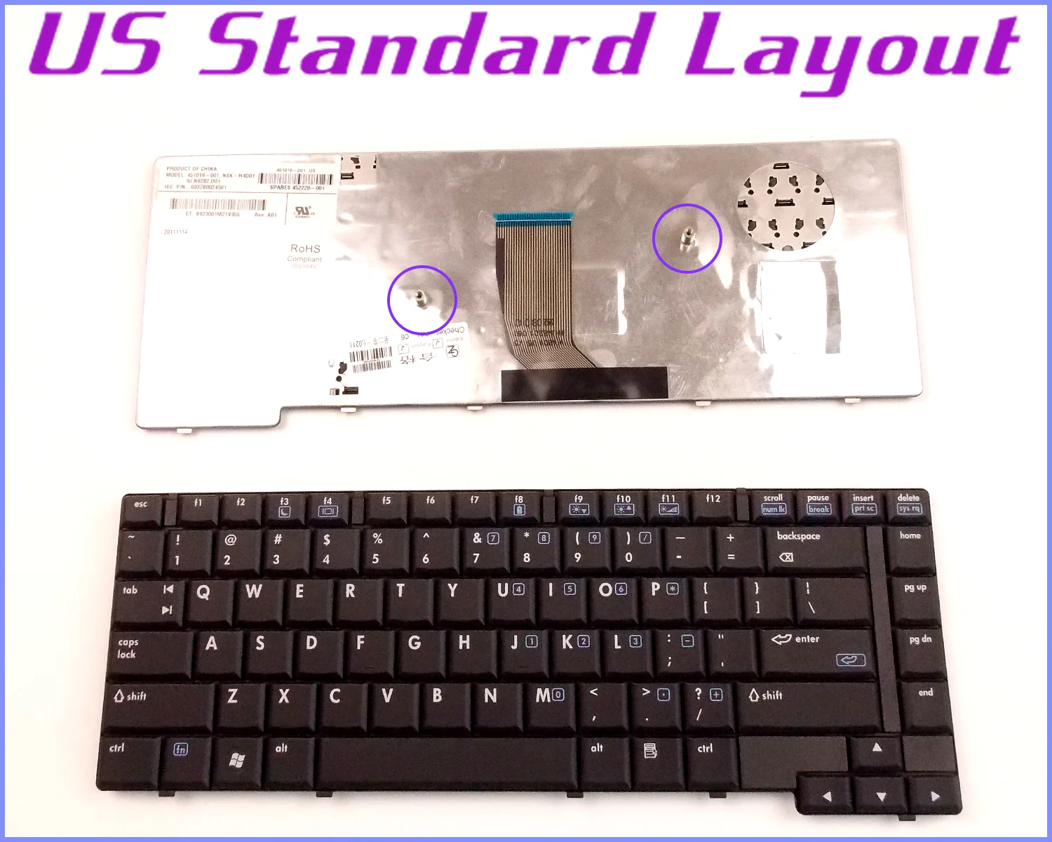 Новая раскладная Клавиатура США для HP/Compaq 8510 8510P 8510W 451020 001 452229 6037B0017901