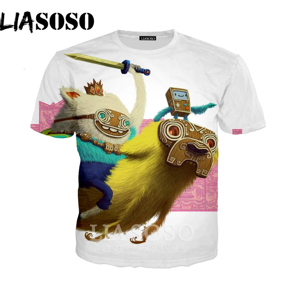 LIASOSO анимация время приключений футболка Финн и Джейк человек собака лицо