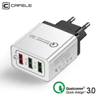 CAFELE USB зарядное устройство 18 Вт Quick Charge 3,0, быстрое зарядное устройство с европейской вилкой, зарядное устройство для телефона, адаптер для Huawei iPhone Samsung Xiaomi