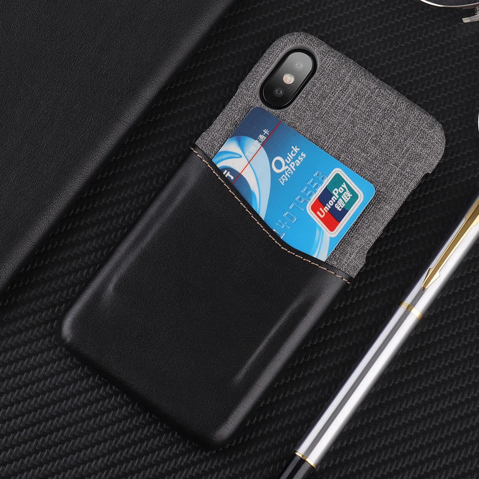 Кожаный телефон чехол для iPhone 6 S 7 8 плюс Coque карты карман задняя крышка X XR XS Max