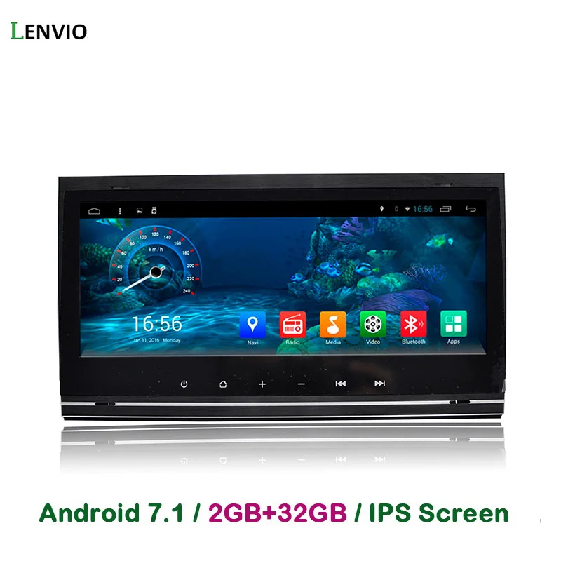 Автомобильный DVD плеер Lenvio RAM 2 ГБ + 32 8 дюйма IPS четырехъядерный Din Android 7 1 GPS для Audi A4