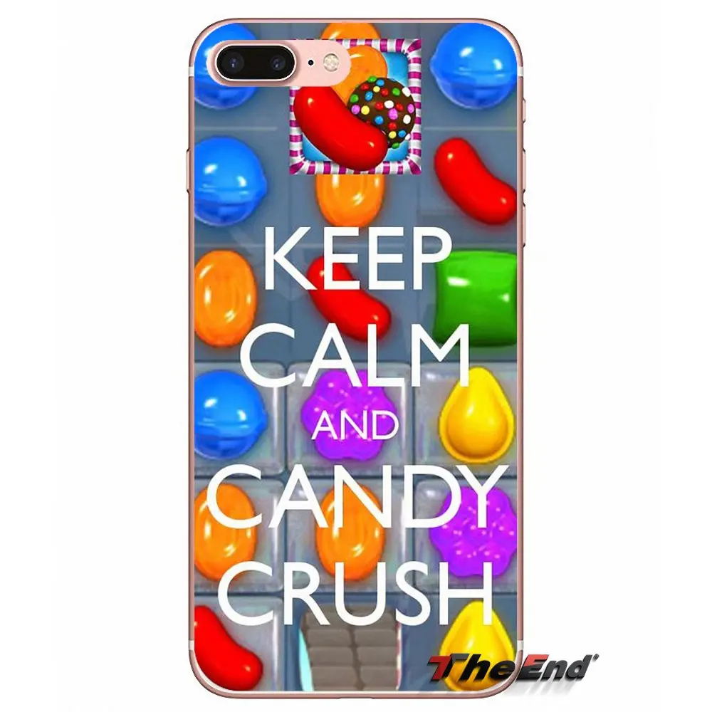 Мягкий силиконовый чехол для iPhone X 4 4S 5 5S 5C SE 6 6S 7 8 Plus Samsung Galaxy J1 J3 J5 J7 A3 A5 2016 2017 candy crush