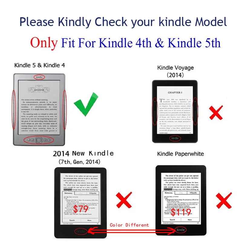 Модный Магнитный умный чехол для Amazon kindle 4 Kindle 5 4/5rd поколения из искусственной