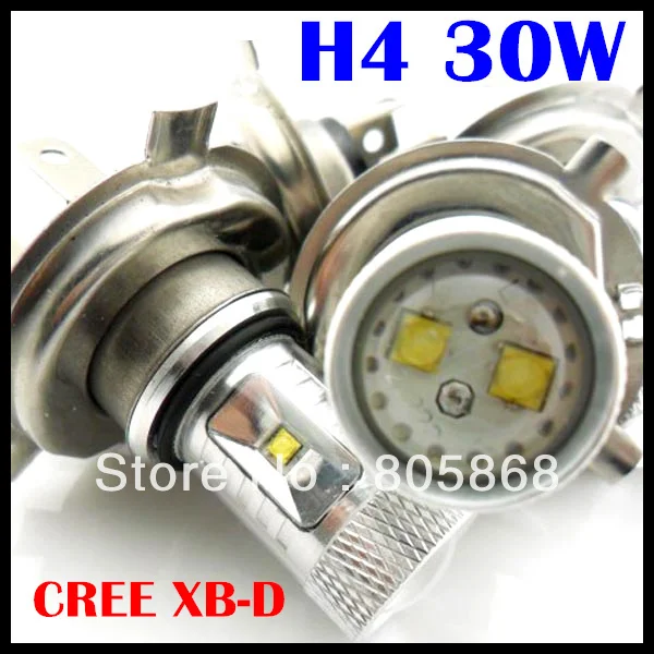 Бесплатная доставка! Высокая Мощность 30 Вт H4 светодиодный H7 H11 cree чип XB-D