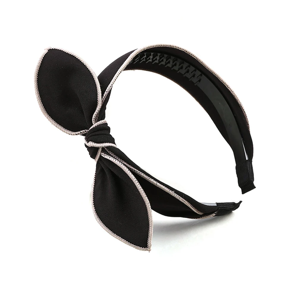 AOWOFS Girl Headband Sweet Lovely Heart Bow-knot Fabric Hair Accessorie Cute Headdress Summer Korean Pink Cotton Elegant |