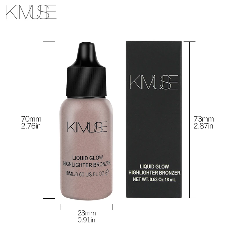 KIMUSE Liquid Glow Highlighter Face Brighten Lips Skin Makeup Glitter Bronzer Base Cosmetics | Красота и здоровье