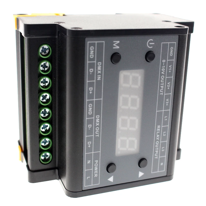 AC110 220v dmx вход сигнала 3 канала 0 10 В Диммируемый выход Светодиодный диммер 220 в