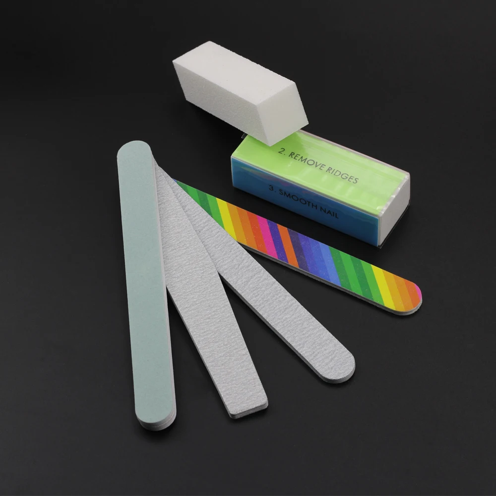 DIY Nail Art Manicure Pedicure Accessories Tools Sanding Files Shiner Buffer Block For UV Gel Kit Polish 6Pcs/set | Красота и