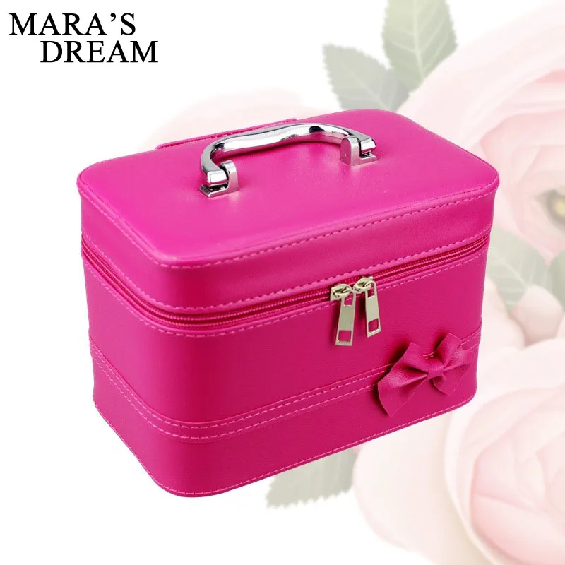 

Mara's Dream Cosmetic box female PU professional cosmetic bag women's large capacity storage handbag travel toiletry makeup bag
