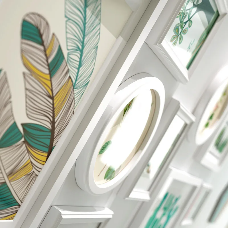 9 шт. белые фоторамки для дома гостиной/столовой Настенный декор современные