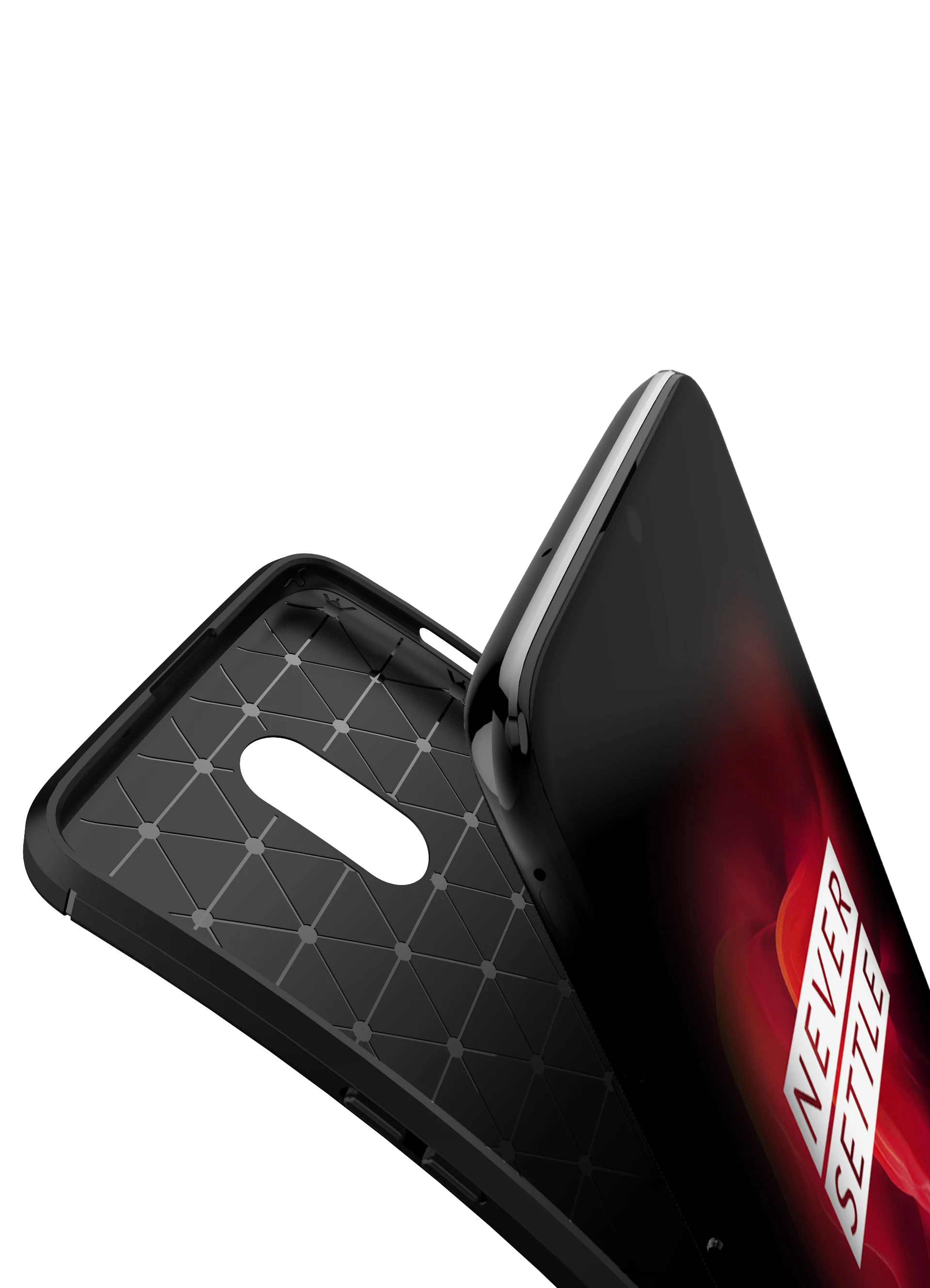 Чехол для телефона из углеродного волокна Oneplus One plus 6 6T 7 высококачественный