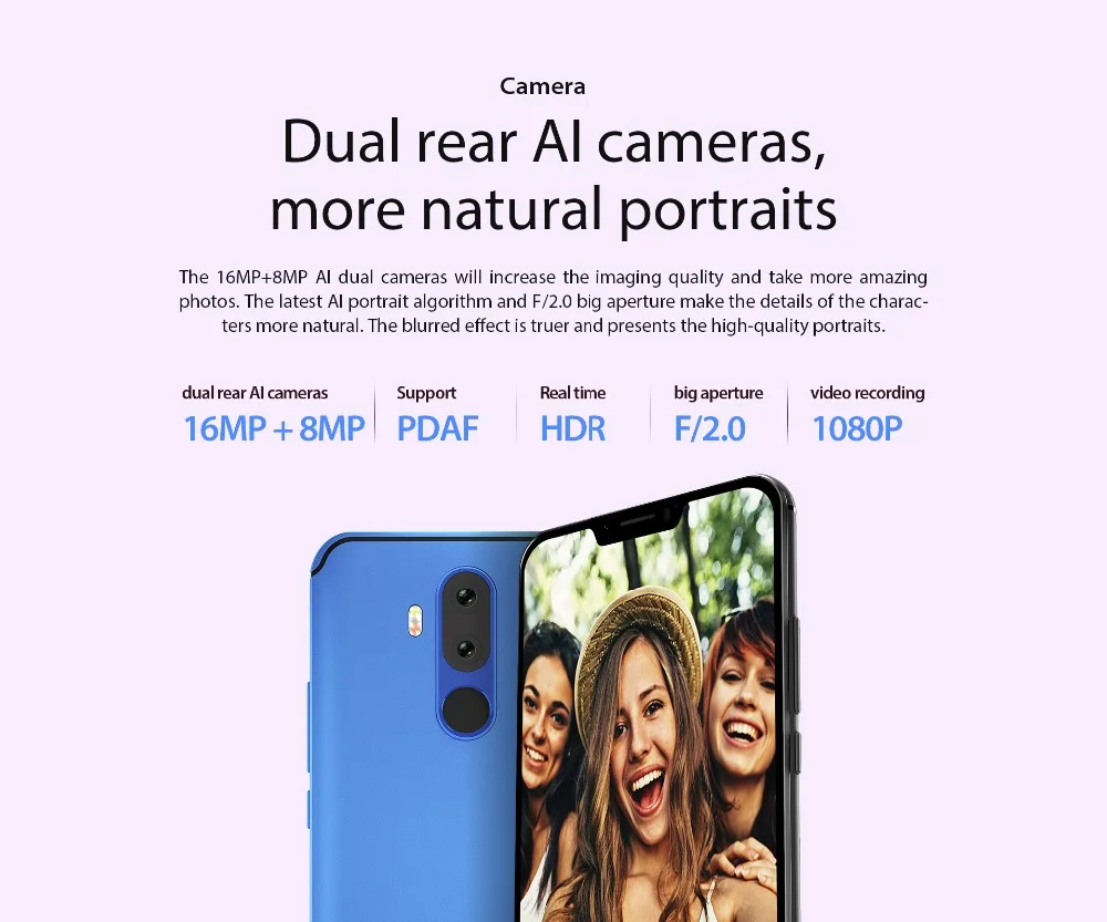 Мобильный телефон Vernee M8 Pro с глобальной вернее экраном 6,2 дюйма, Восьмиядерный процессор, 6 ГБ ОЗУ, двойная камера AI, смартфон с быстрой зарядкой