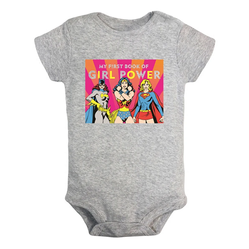 ieBodysuits1195G Animation Girl Power Wonder Woman Bat women Super women Newborn Baby Girl Boys Clothes Short Sleeve Romper Jumpsuit Outfits - Цвет: ieBodysuits1195G