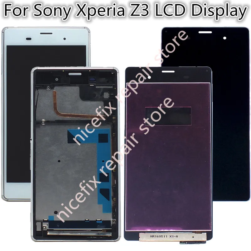 Сенсорный экран 5 2 дюйма с рамкой для SONY Xperia Z3 двойной ЖК-экран D6603 D6633 D6653 L55T |