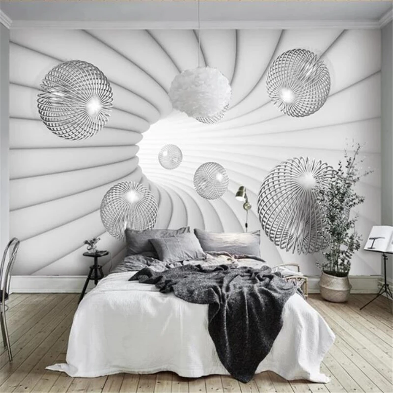 beibehang Custom wallpaper 3d mural stereo ball space extension background decoration painting wall papers home decor | Обустройство