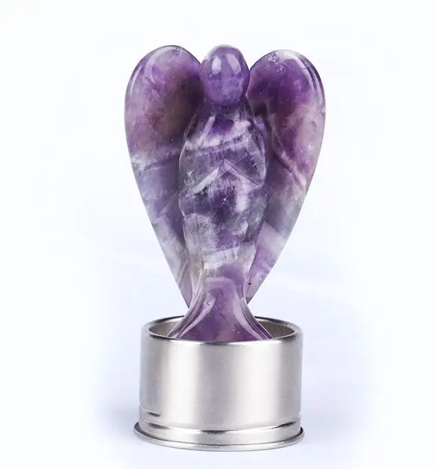Dream purple angel Натуральный кристалл бутылка для воды кристаллические палочки с Кристал острый бутылка для воды с крышкой воды целебные основы стеклянная бутылка-включает в себя бутылку - Цвет: Dream purple angel