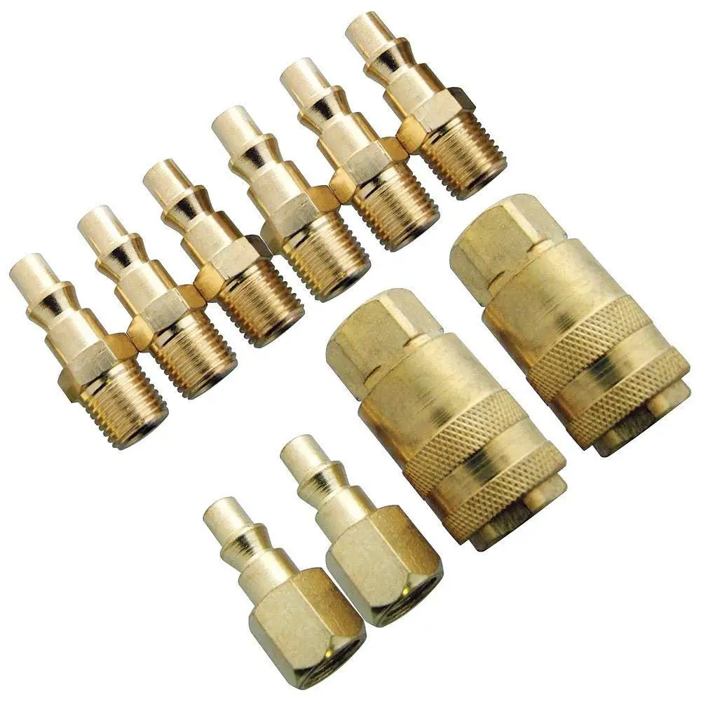 10 PCs USA Style Brass Quick Realease Air Line Coupler Connector Set For Compressor Tools | Обустройство дома