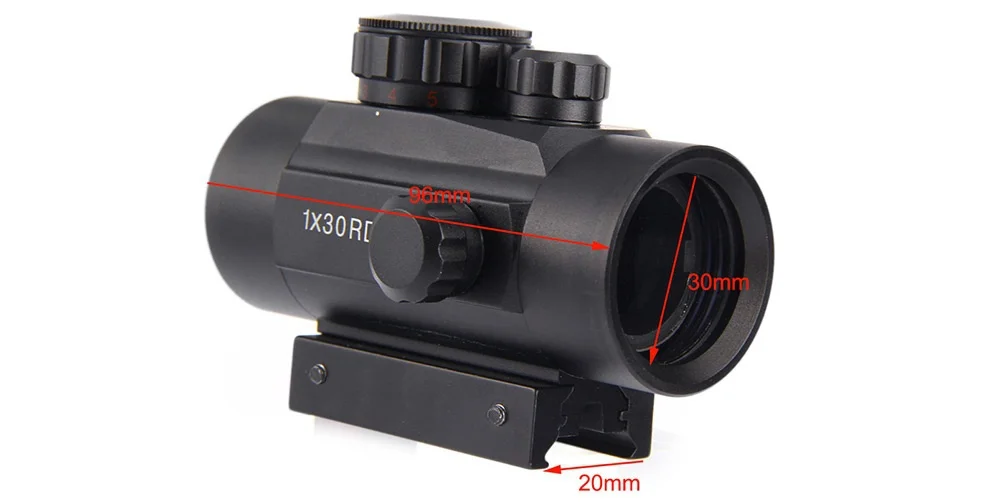 Magorui 1x30RD Riflescope Airsoftsports Tactical Holographic Red Dot Sight Scope for Airsoft | Спорт и развлечения