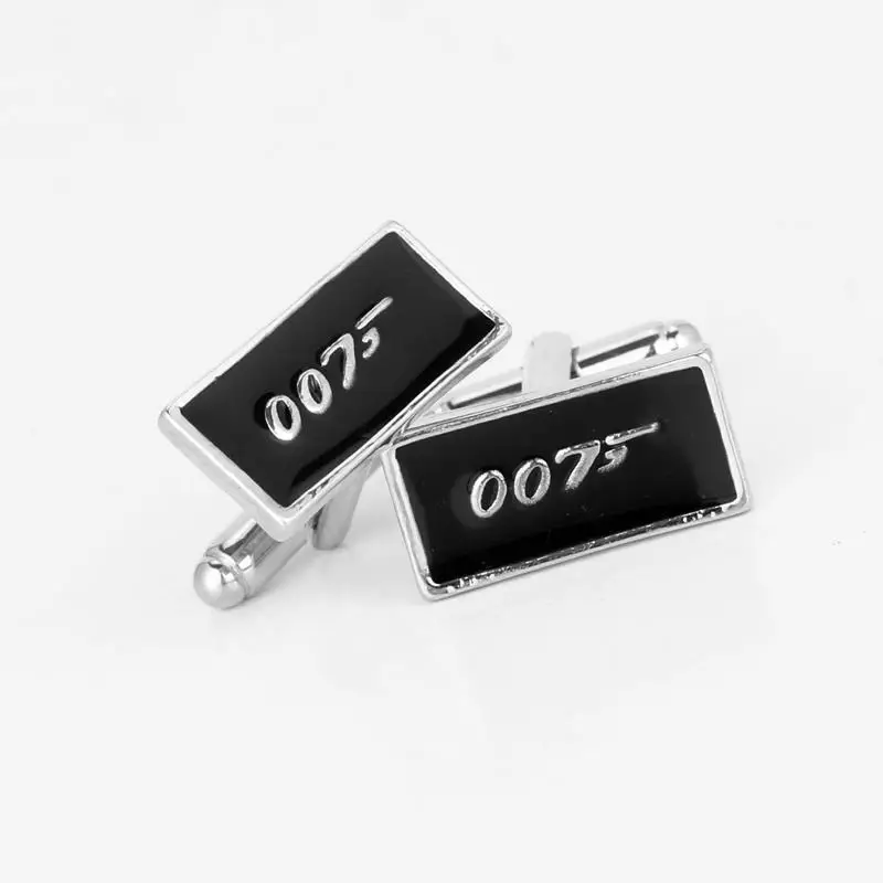 SG 1 комплект модный фильм 007 письмо французские запонки James Bond рубашка 007 зажим для галстука мужские запонки подарок Свадебная вечеринка ювелирные изделия