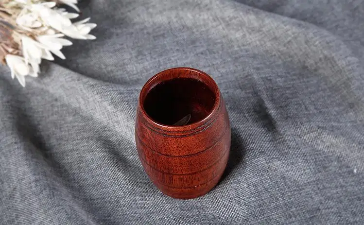 

10*6cm Wood Cup Primitive Handmade Natural Wooden Cup Mug Breakfast Beer Milk Drinkware SN770