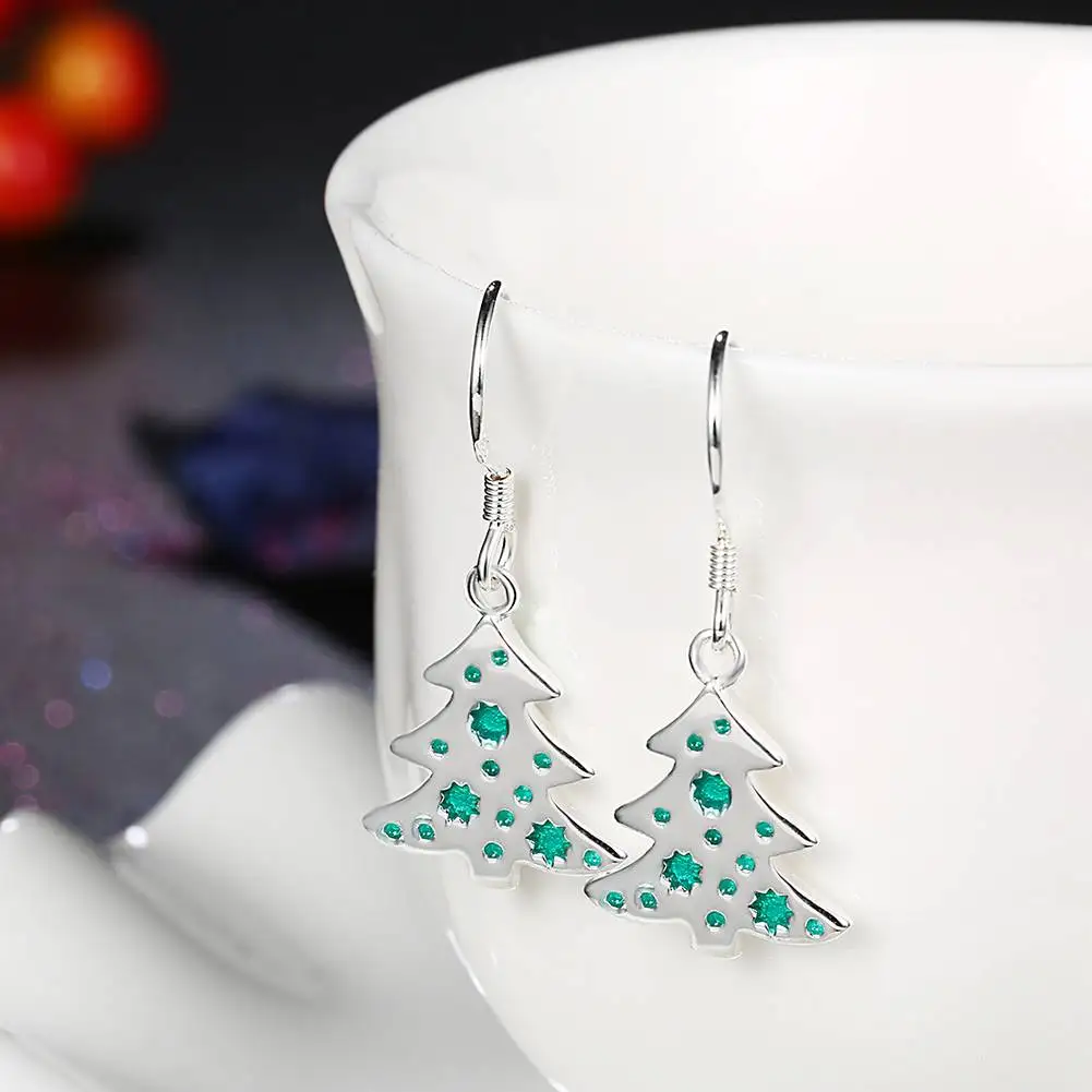 Женские серьги KITEAL с серебряным покрытием 2017|earrings christmas|women earringsearrings christmas tree |