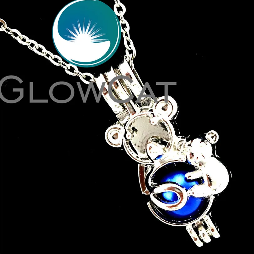 GLOWCAT R K695 милый коала надпись Mother Love бисер для детей клетка кулон эфирных масел