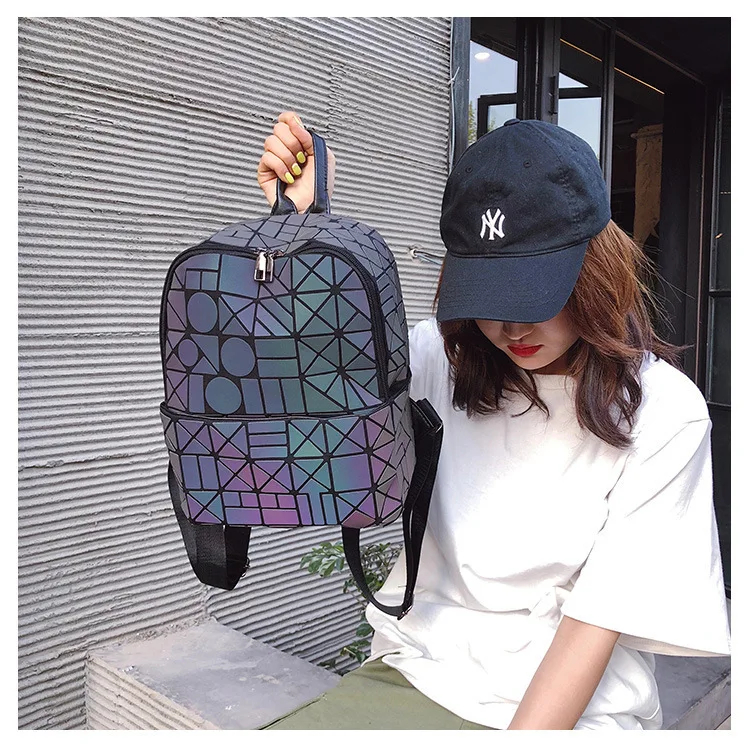 Rucksack Unisex Backpack Sac A Dos Travel Laptop Backpack Back Bag Pack Geometric Luminous School Backpack Bag For Teenages