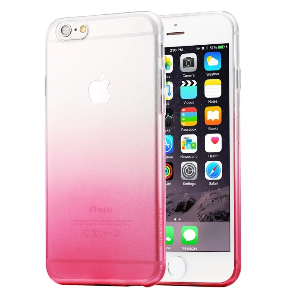 Чехол HAWEEL для iPhone 6 и 6s ультратонкий прозрачный мягкий чехол из ТПУ с градиентом