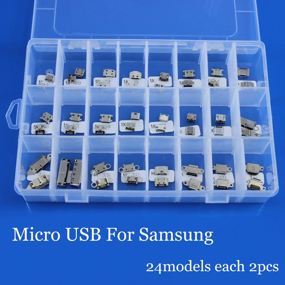 24 модели micro usb разъема очень часто используемый зарядный порт для Samsung S5 S6 S7 S8 J100
