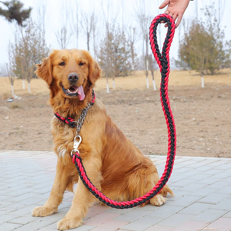Светоотражающие большой собаки поводок нейлоновой веревкой Pet Running отслеживания