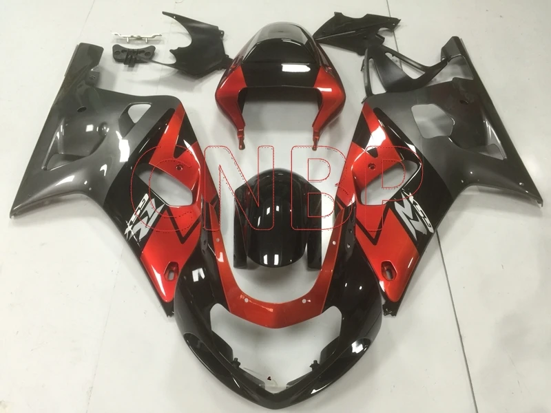 Обтекатели GSXR 600 750 1000 2000 2003 K12 серебристые красные черные комплекты 2001 03 02|Полные