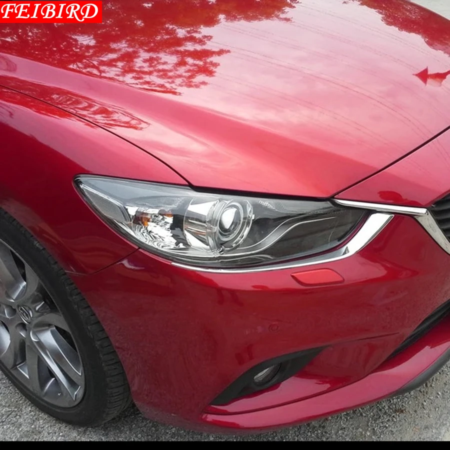 Накладсветильник на переднюю фару для Mazda 6 Atenza Sedan 2013 2014 2015|Хромирование| |