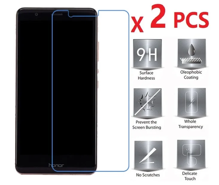 

2 шт. для Huawei Honor V8 протектор экрана из закаленного стекла для Honor V8 2.5D 0,26 мм 9H Защита от царапин Премиум