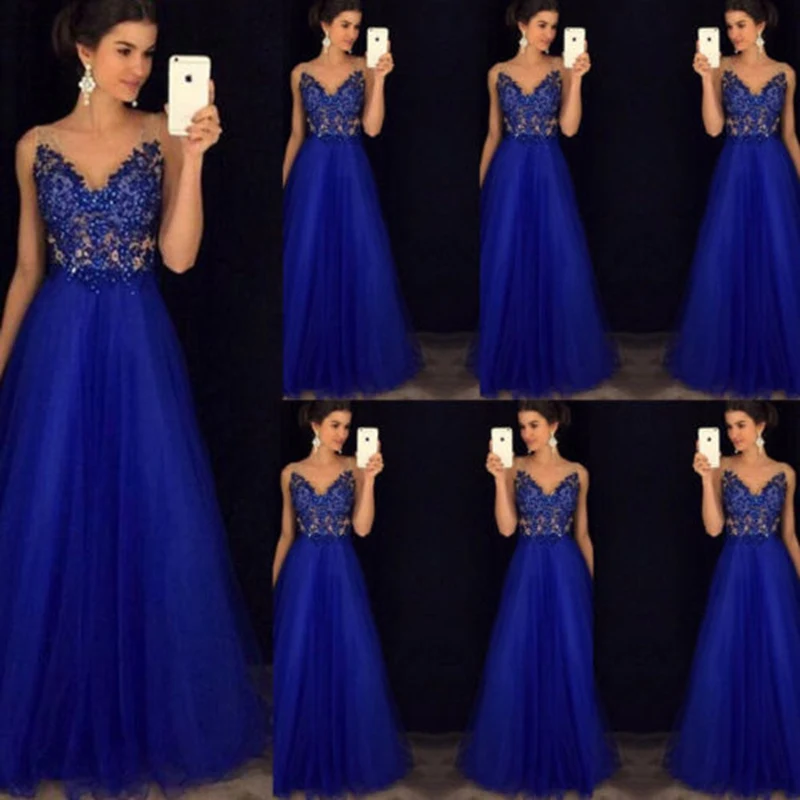 

2019 NEW Fashion Formal Mesh V Neck Zipper Sleeveless Elegant Spaghetti Strap Sequins Dress Summer Gown Dress