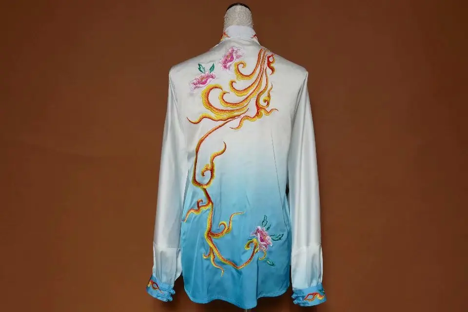 Wushu taichi одежда тайцзи changquan Униформа боевых искусств соревнование вышитая kungfu