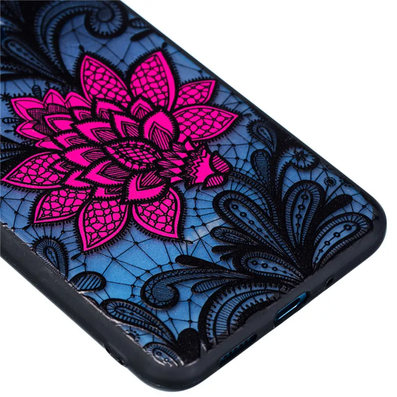 Чехол для Huawei P10 Lite чехол TPU + PC кружевной с цветком розы Nova телефона чехол-бампер |