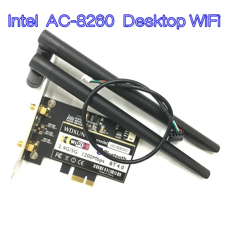Настольный двухдиапазонный беспроводной адаптер Intel8260 AC 8260NGW 867 Мбит/с 2 4 ГГц/5 ГГц