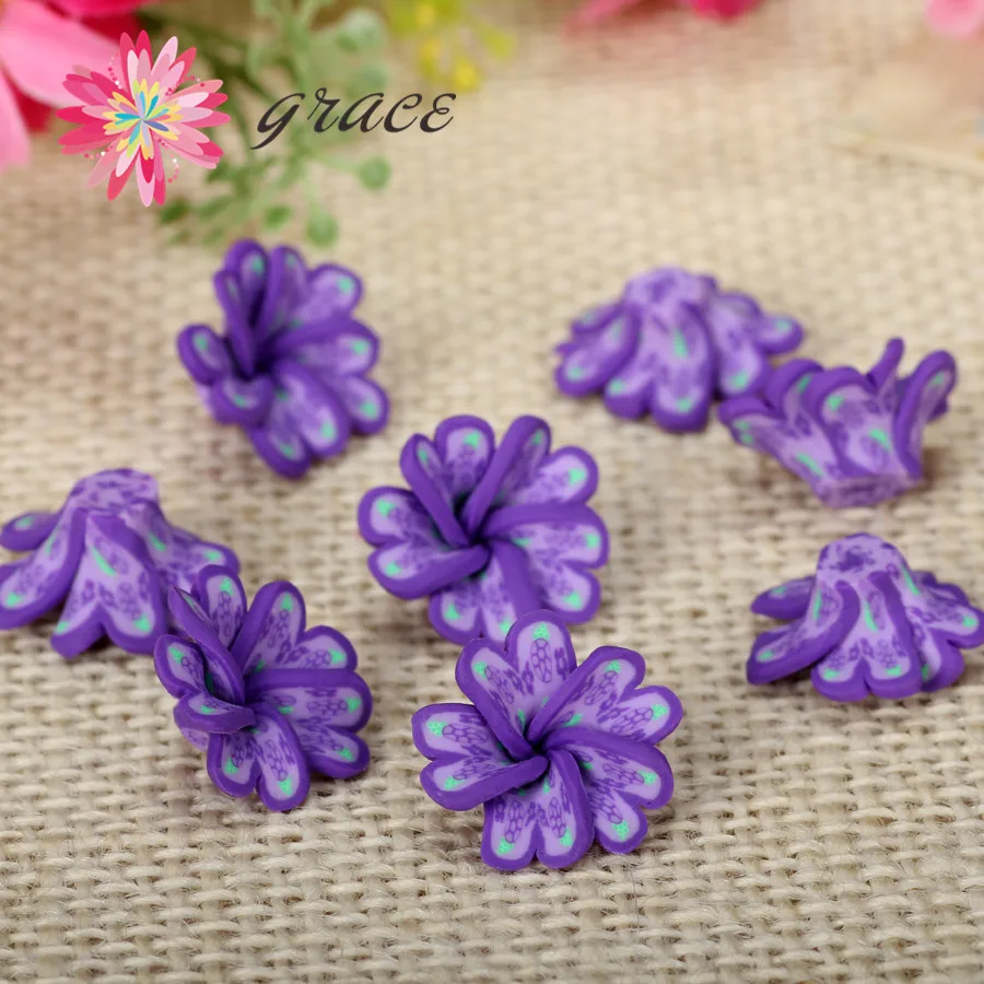 20 шт. 18 мм НОВЫЕ антикварные полимерные глины Плюмерия цветы бусины с плоским