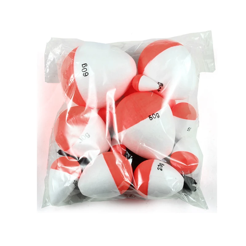 

15/10/8/6pcs/Set EPS Fishing Floats Set 0.8g-60g Sea Fish Float with Sticks Pesca Fishing Tackle Accessory