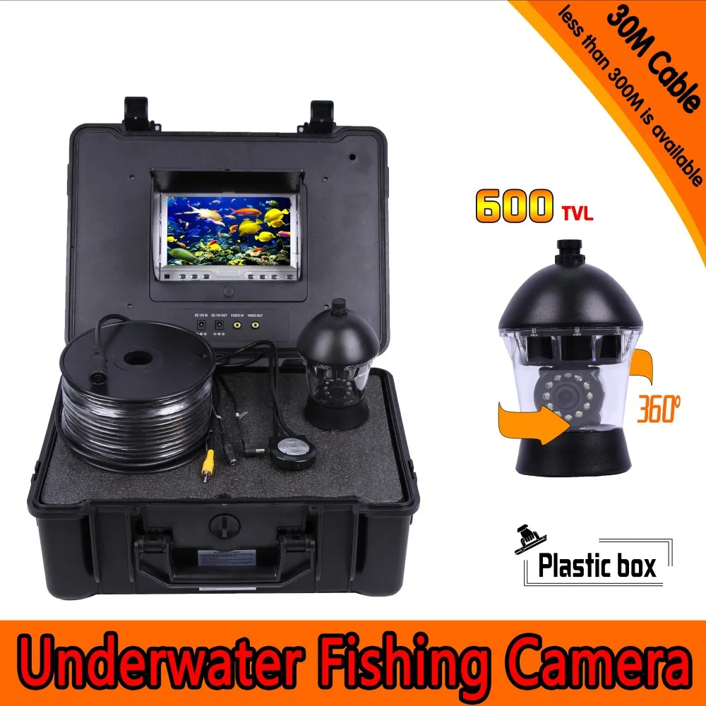 

30Meters Depth 360 Degree panning Underwater Fishing Camera Kit with 7Inch TFT LCD Monitor with OSD Menu & Hard Plastics Case