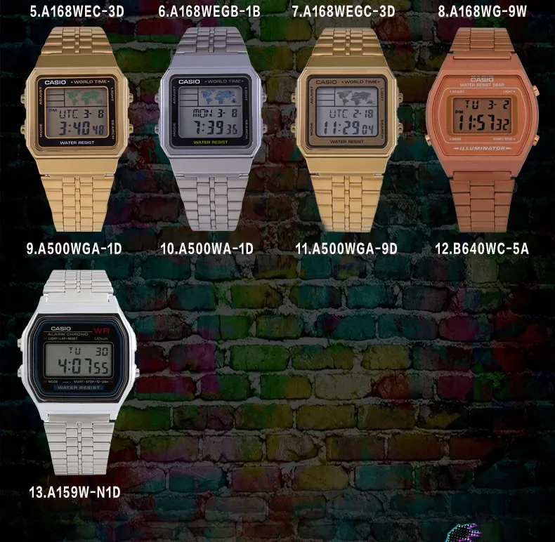 Casio часы золотые часы мужчины лучший бренд класса люкс LED цифровые водонепроницаемые кварцевые мужские часы спортивные военные наручные часы relogio masculino reloj hombre erkek kol saati montre homme zegarek meski
