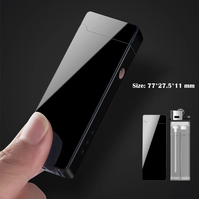 Перезаряжаемая зажигалка Usb двойная поперечная дуга электронная сигарета Зажигалка Ветрозащитная беспламенная электрическая плазменная зажигалка