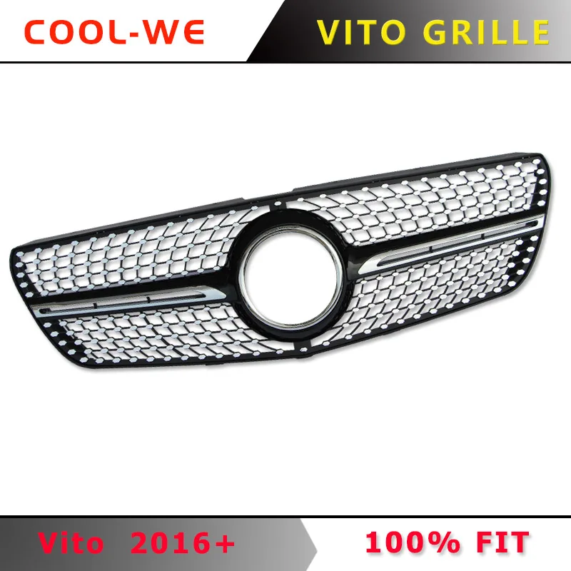 Black Diamond 15-19 Для Mercedes для Benz новая для VITO Алмазная решетка W447 для VITO - Цвет: Black Diamond 15-19