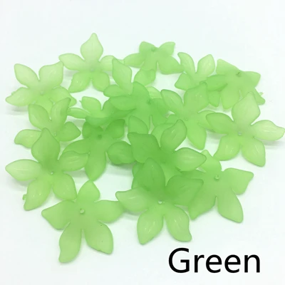 Green 29 мм матовый прозрачный пятилистник цветок дизайн ювелирных изделий антикварные волосы свадебные аксессуары для волос материал этнический стиль - Цвет: Green