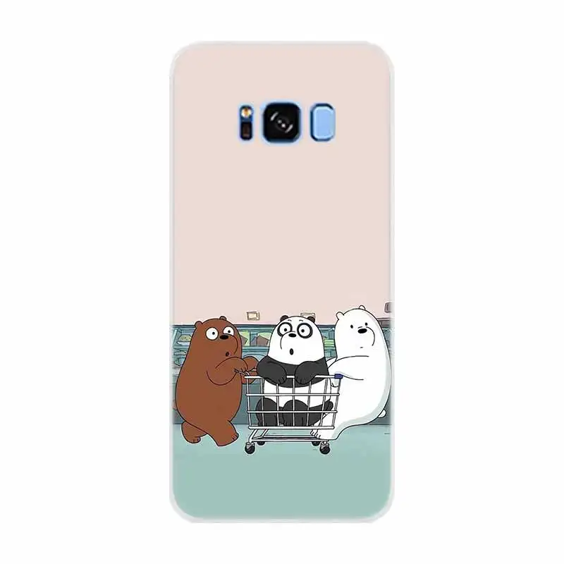 as the picture 14 Мягкий силиконовый чехол из ТПУ с милыми голыми медведями для samsung Galaxy S6 S7 Edge S8 S9 S10 S11 Plus E Note 8 9 10Plus - Цвет: as the picture 14