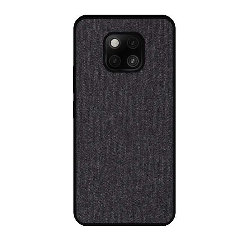 Black Тканевый художественный простой чехол для huawei P30 mate 20 Pro Lite 20X Honor 9X Nova 4e 4 5 Чехол дышащий противоударный мягкий чехол бампер - Цвет: Black