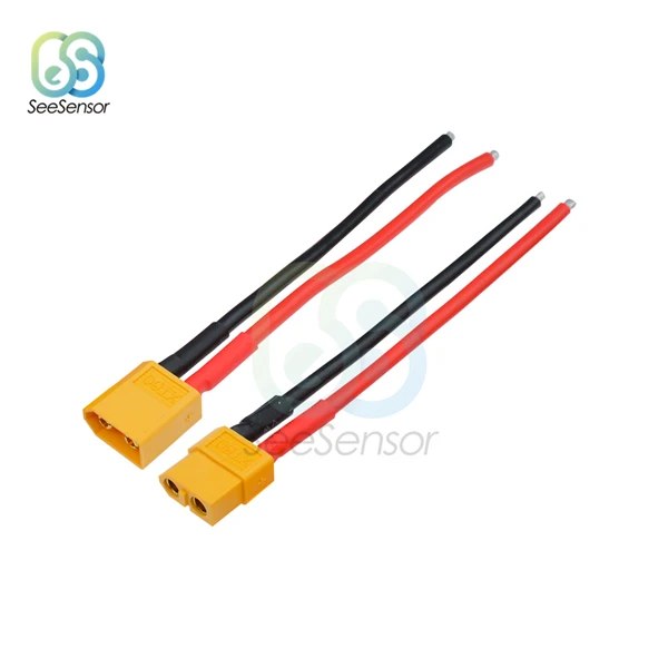 XT60 Female and Male XT60 XT-60 батарея Мужской Женский Разъем с кремнием 14 AWG провода для RC Lipo батарея - Цвет: XT60 Female and Male